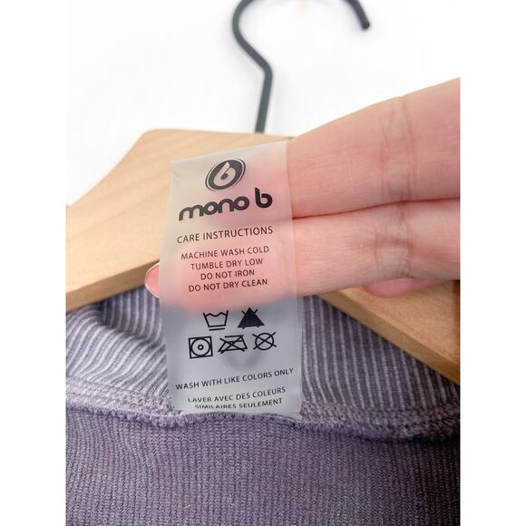 Mono B Women's Purple Raglan Athletic Cropped Long Sleeve Double Zip Sweater - Picture 7 of 8